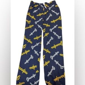 MAD Engine Navy Pajama Pants with Yellow Print